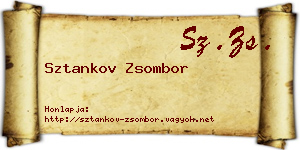 Sztankov Zsombor névjegykártya